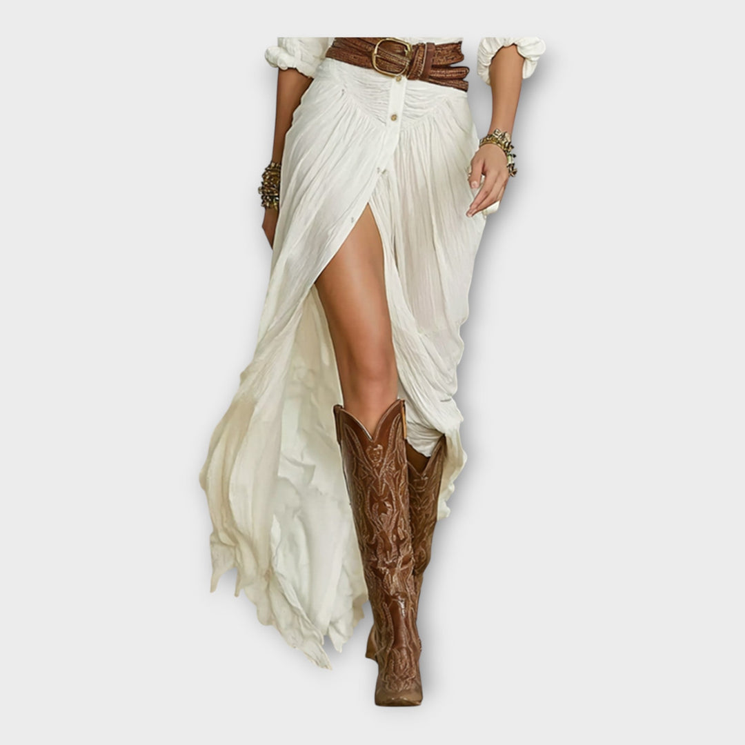 Bohemiška elegancija ilga suknelė