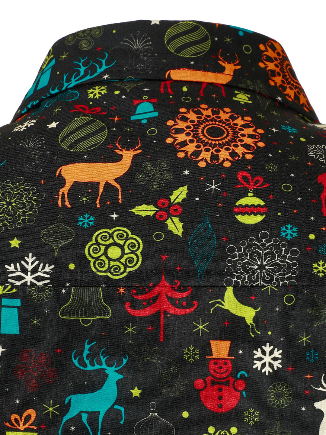 Vyriški minkšti marškiniai su linksmu kalėdiniu elniu ir snaigėmis ilgomis rankovėmis