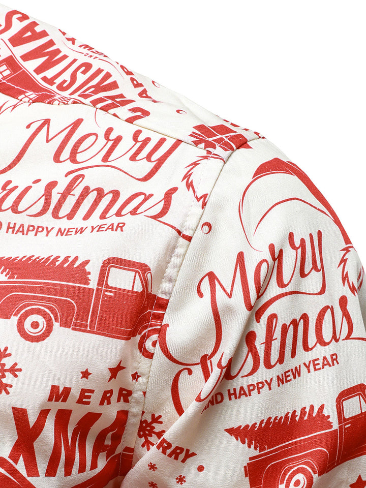 Vyriškas smėlio spalvos kalėdinis megztinis su vintažiniu dizainu ilgomis rankovėmis