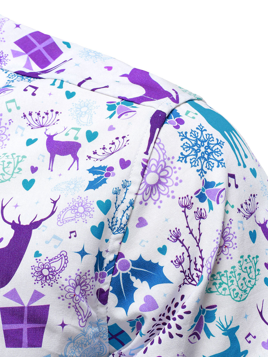 Vyriški šventiniai marškiniai su kalėdiniu elnių raštu