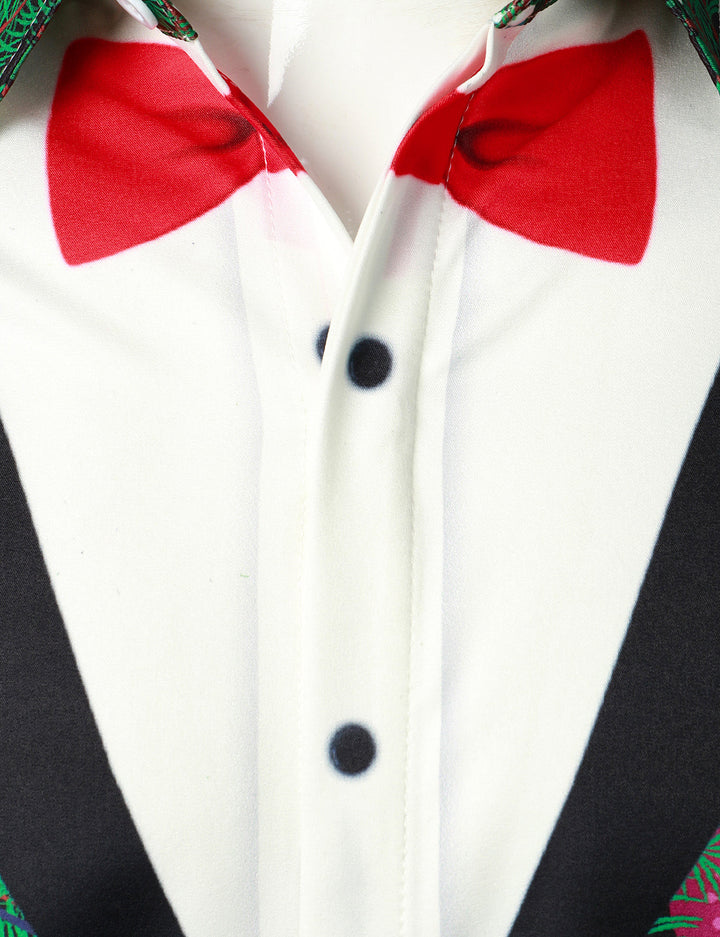 Vyriški regular fit ilgarankoviai marškiniai su kalėdiniu eglutės kamufliažo raštu