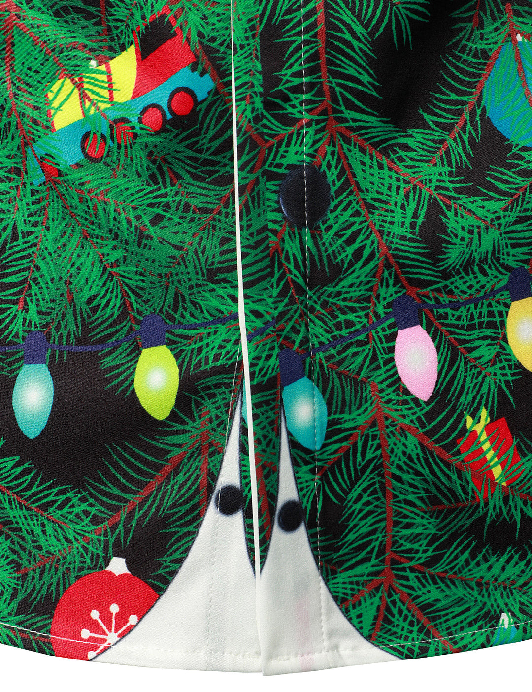 Vyriški regular fit ilgarankoviai marškiniai su kalėdiniu eglutės kamufliažo raštu