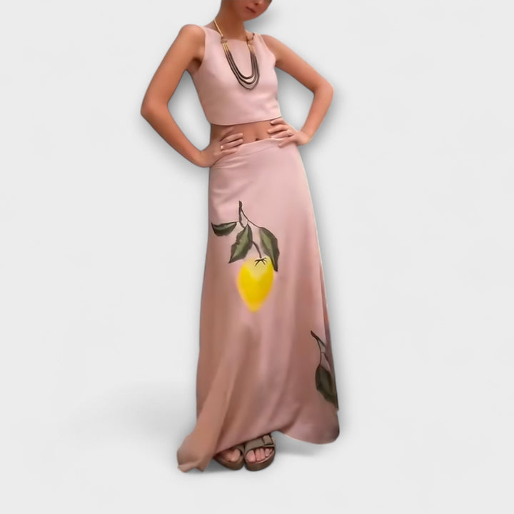 Cosima - Amalfio atspaudo midi sijonas