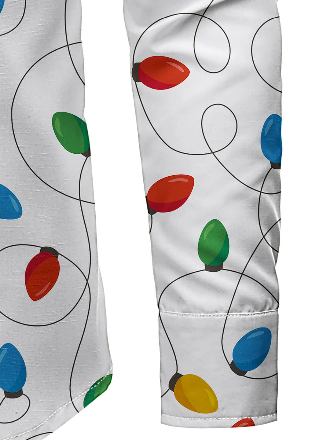 Vyriški ilgarankoviai marškiniai su kalėdinėmis lemputėmis