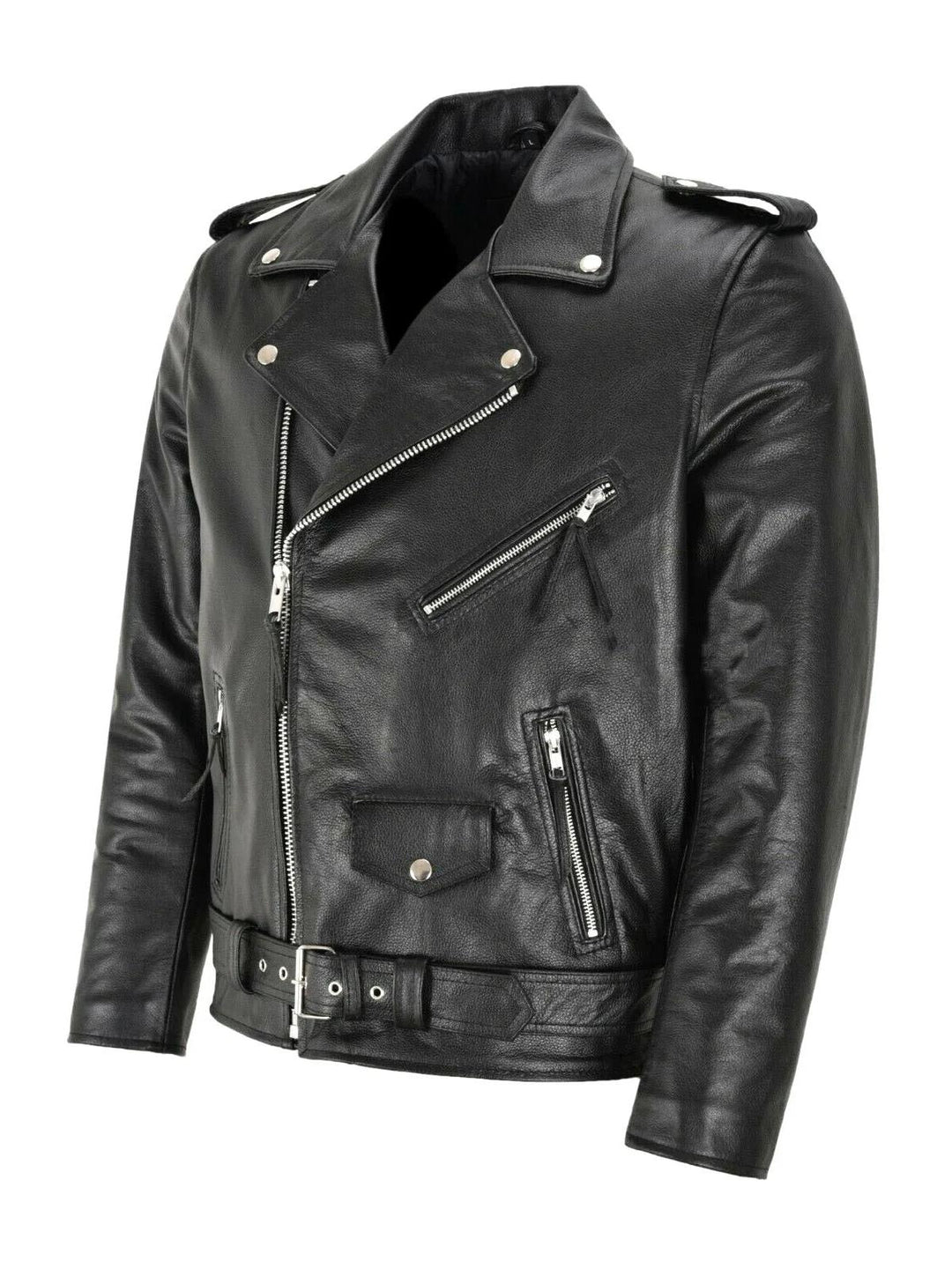 Austin™ | Chaqueta de Cuero Clásica Biker