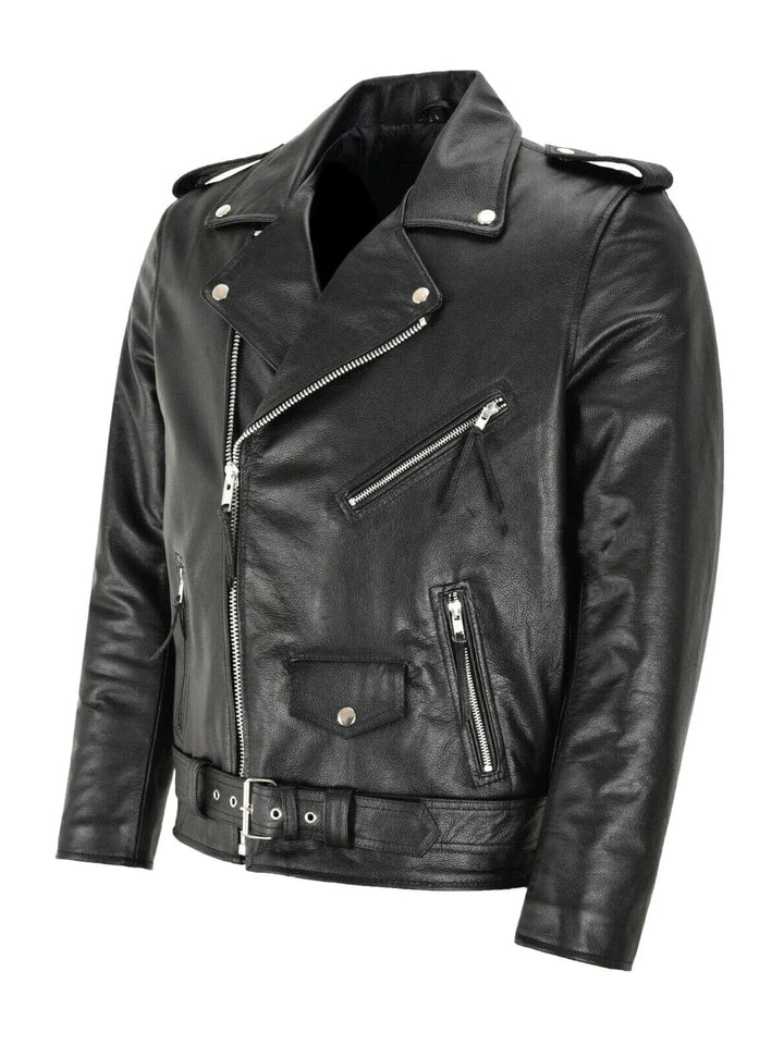 Austin™ | Chaqueta de Cuero Clásica Biker