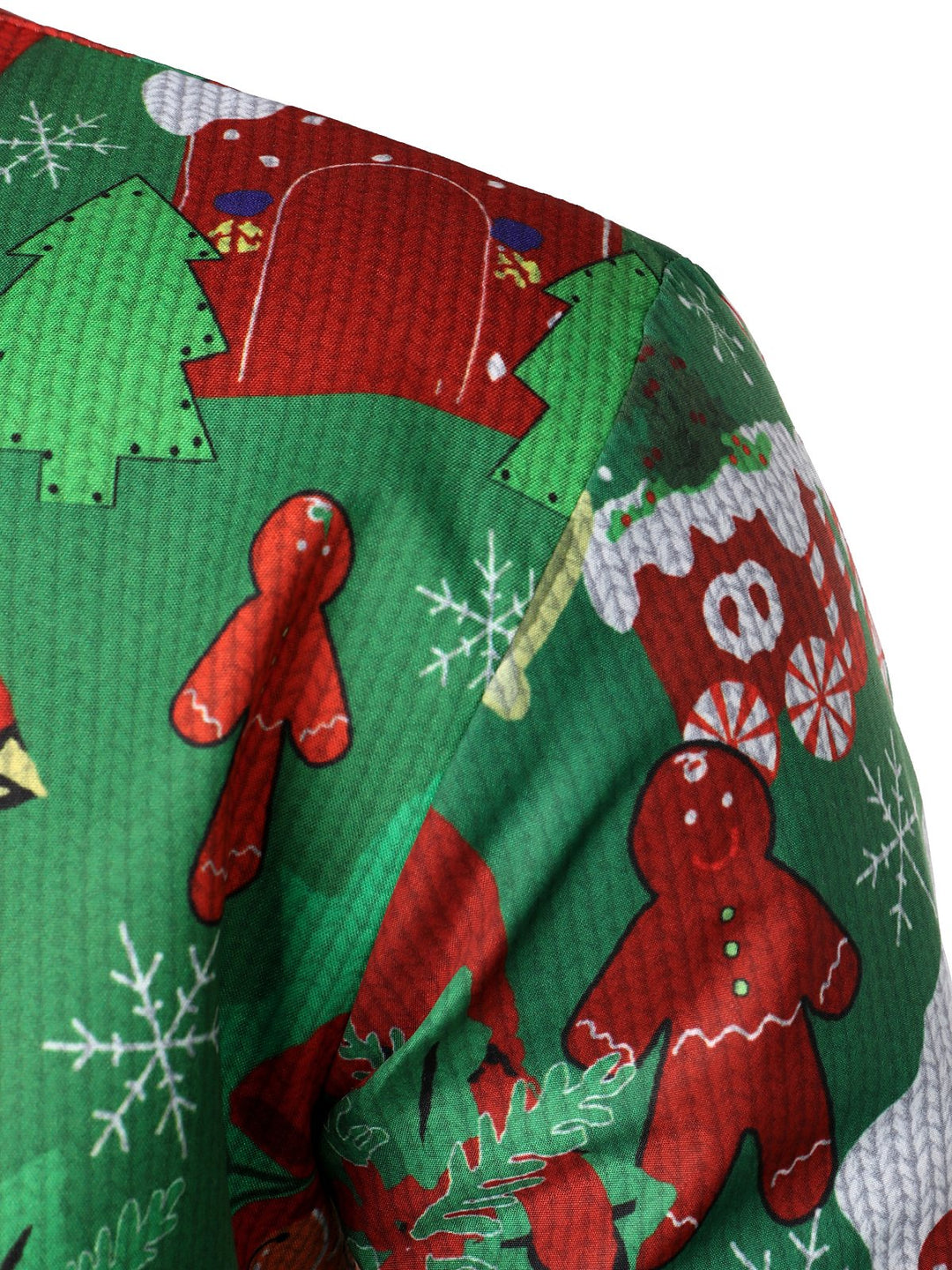 Vyriški kalėdinio kostiumo šventiniai ilgarankoviai marškiniai