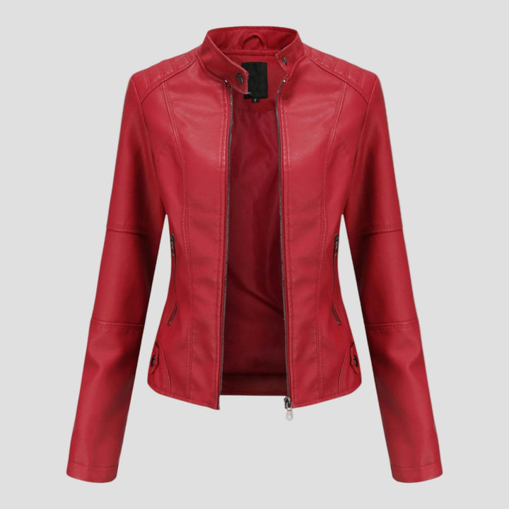 Skaistė- Elegantiškas odinis paltas