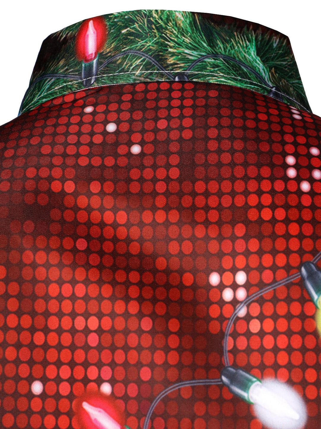 Vyriški marškiniai su linksmu kalėdiniu kostiumo dizainu ilgarankoviai su sagomis