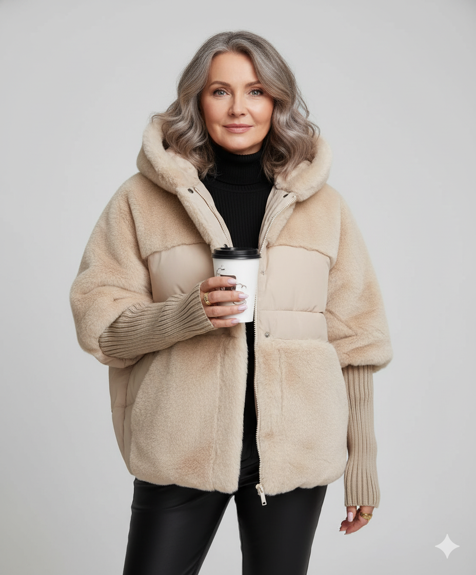 Dominika - Šiltas pūkinis paltas