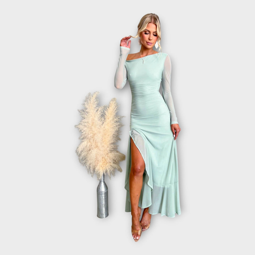 Įspūdingas Suknelė su Elegantiška Linija