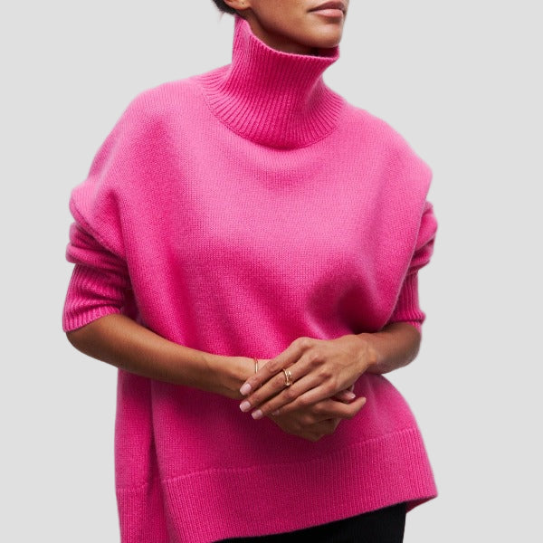 Katrielle - megztinis su aukštu kaklu