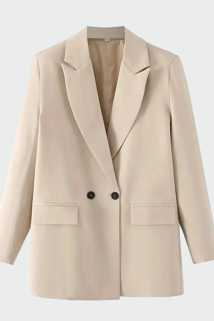 Oversized švarkas su modernia linas