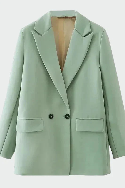 Oversized švarkas su modernia linas