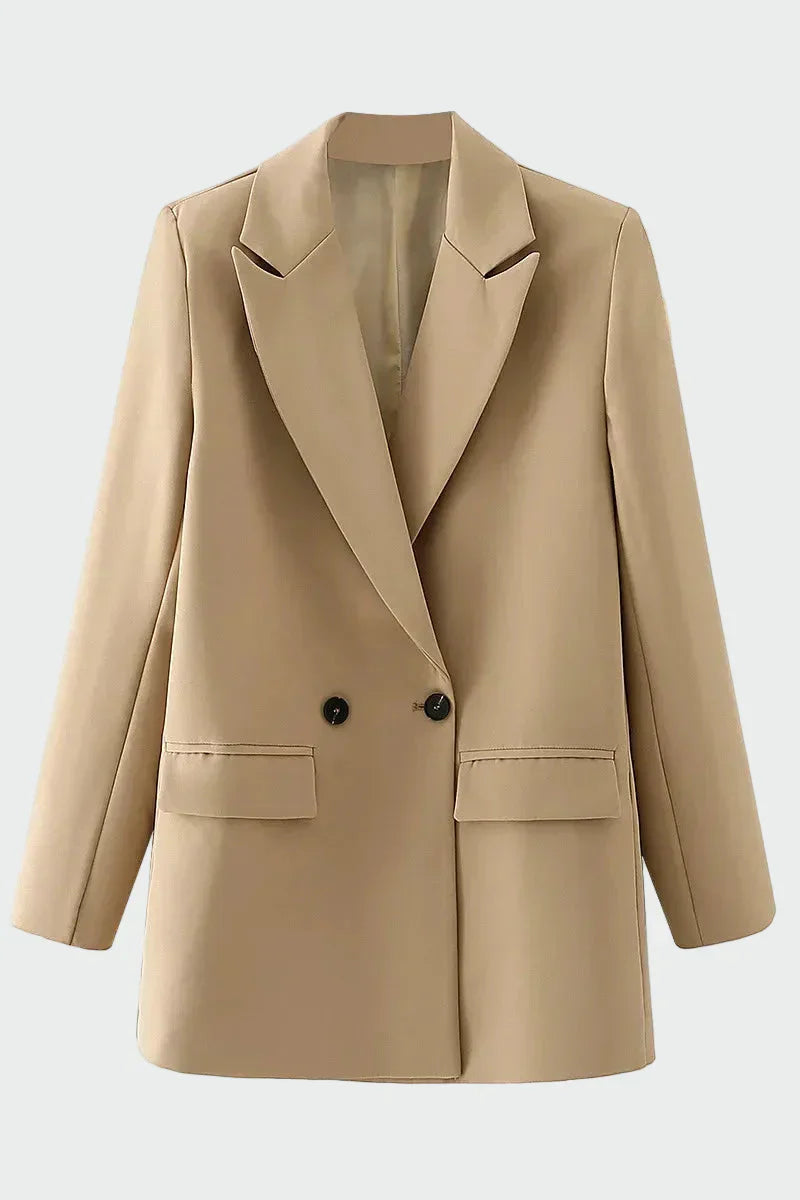 Oversized švarkas su modernia linas