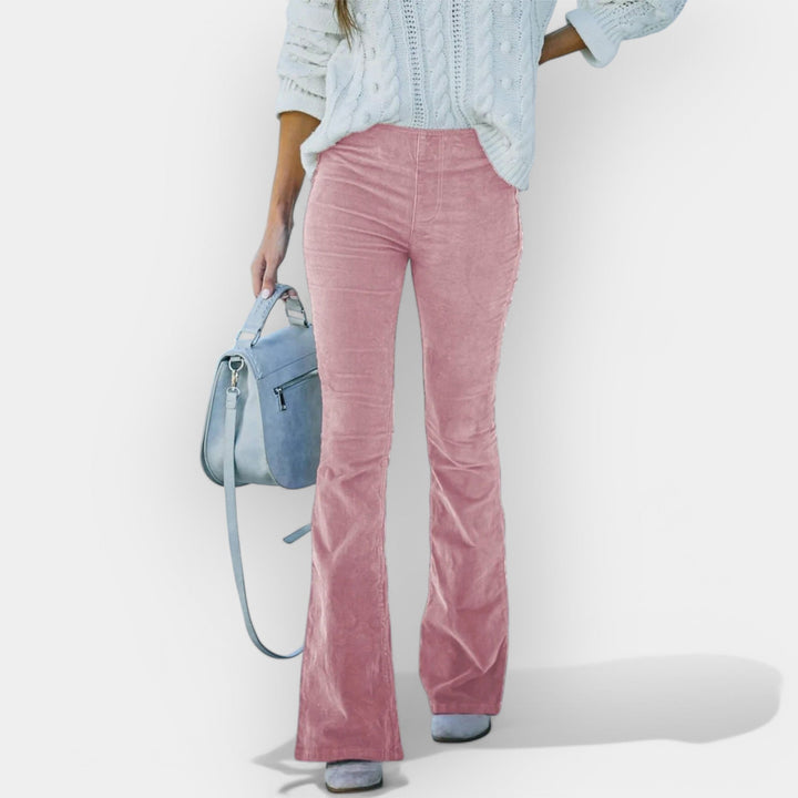 Aukšto juosmens plačių kojų kelnės