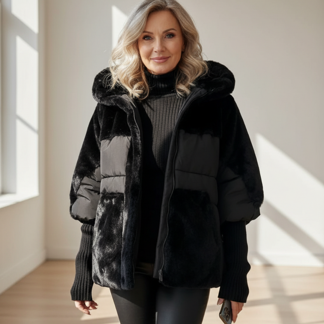 Dominika - Šiltas pūkinis paltas