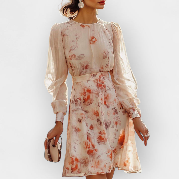 Romantiška Suknelė su Platus Rankovėmis