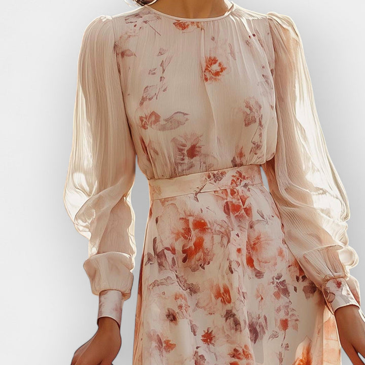 Romantiška Suknelė su Platus Rankovėmis